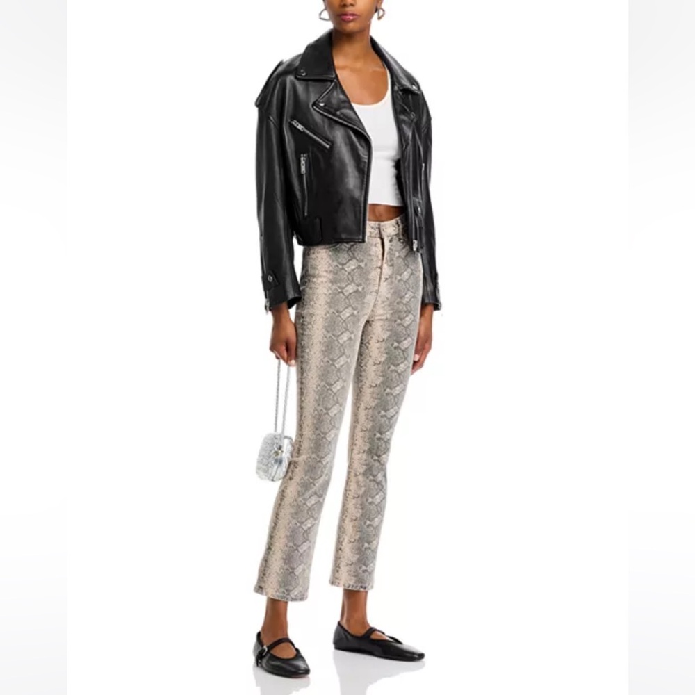 NWT Mother The Hustler Flood Jeans in Boa Babe. Size 25